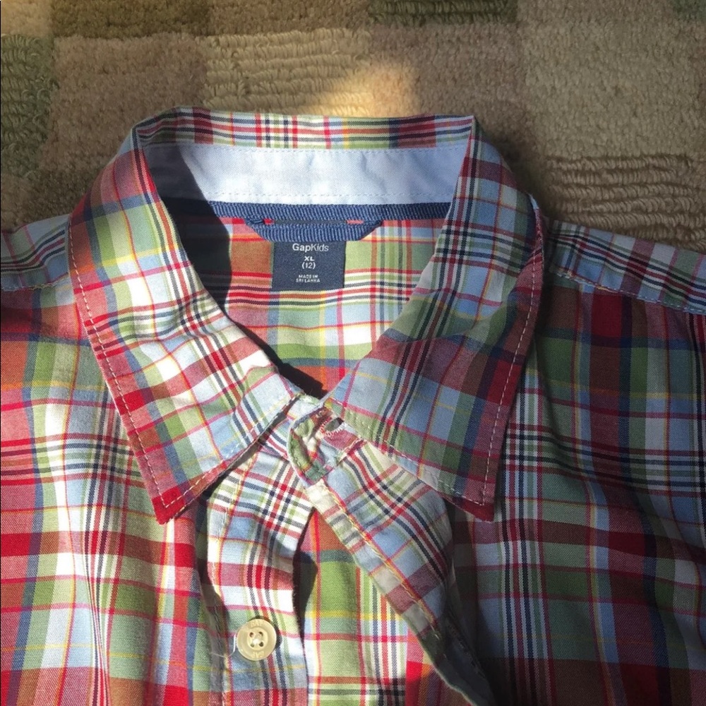 Gap boys 12 L/S button down shirt